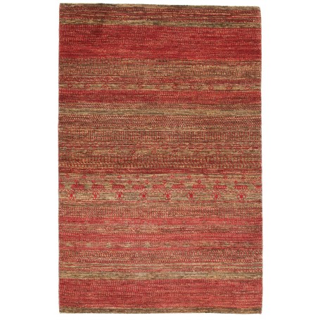 Royal Gabbeh Pakistan Geometrico Rosso Beige 123x187 Cm