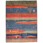 Royal Gabbeh Pakistan Astratto Blu Rosso 170x230 Cm