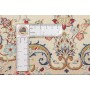 Tappeto Ghom Seta Persia 100x153 Crema Blu