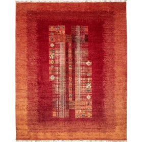 Siva Pakistan Geometrico Rosso Arancio 245x301 Cm