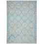 Kilim Afghanistan Astratto Blu Turchese Celeste Sabbia Grigio 201x295 Cm