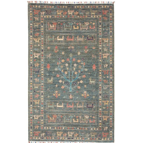 Rubin Pakistan Astratto Blu Petrolio Multicolore 99x157 Cm