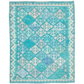 Tappeto Kilim Afghanistan 154x198 Verde Acqua T