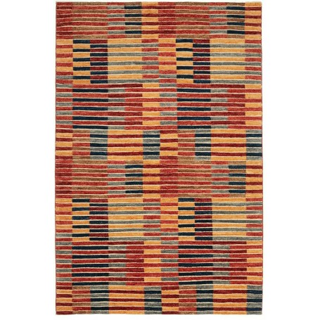 Barjesta Pakistan Astratto Rosso Terracotta Arancione Bruciato 171x247 cm