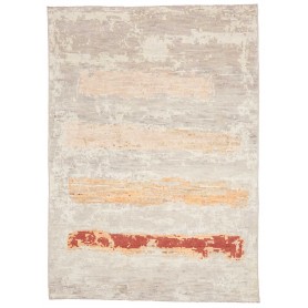 Gabbeh Marrakech Pakistan Astratto Beige Grigio Chiaro Pesca Salmone Rosso Mattone 169x239 Cm