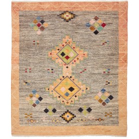 Gabbeh Marrakech Pakistan Geometrico Grigio Melange/Beige Terracotta. Giallo 263x305 cm