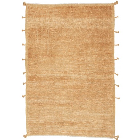Gabbeh Marrakech Pakistan Tinta Unita Cammello Dorato Beige 122x179 cm