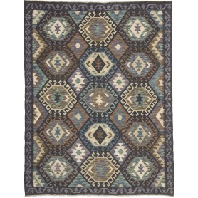 Tappeto Kilim Afghanistan 154x203 Grigio Antrac