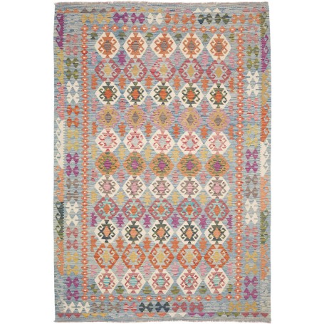 Tappeto Kilim Afghanistan 201x296 Azzurro Aranc