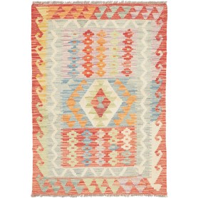 Tappeto Kilim Afghanistan 85x122 Terracotta Blu