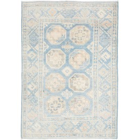 Tappeto Kazak Afghanistan 104x148 Azzurro Chiar