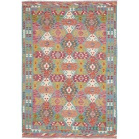 Tappeto Kilim Afghanistan 165x246 Turchese Rosa
