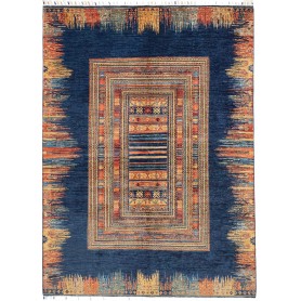 Tappeto Siva Pakistan 170x235 Blu Navy Arancio