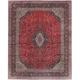 Kashan 400x495 Cm Kashan, Persia, Lana Cardata A Mano,