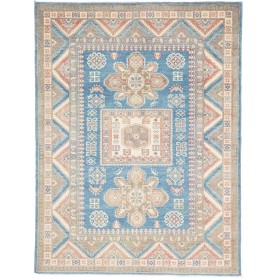 Tappeto Kazak Afghanistan 147x193 Blu Cielo Ter