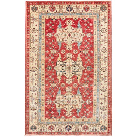 Tappeto Kazak Fine Pakistan 170x264 Rosso Crema