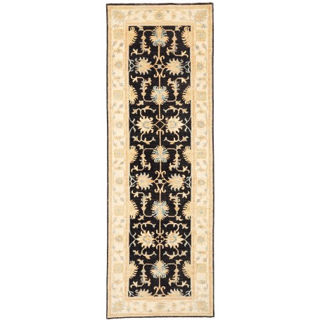 Tappeto Zigler Fine Pakistan 85x254 Nero Crema