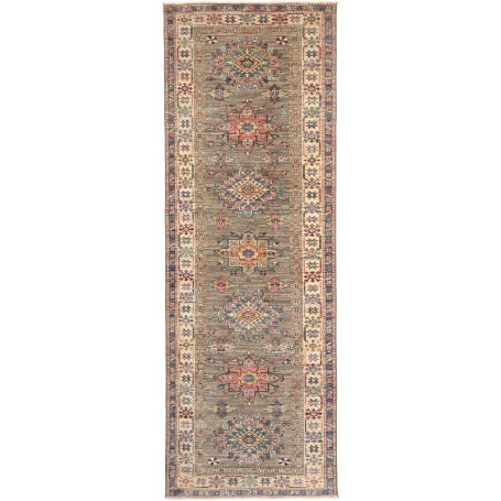 Tappeto Kazak Fine Pakistan 80x243 Grigio Marro
