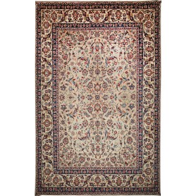 Tappeto Kashan Persia 308x480 Crema Blu Navy Ro