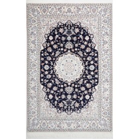 Tappeto Nain 6la Persia 157x237 Blu Scuro Crema