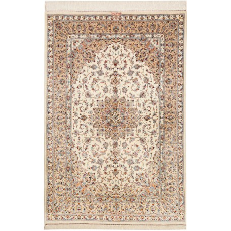 Tappeto Ghom Seta Persia 130x197 Avorio Crema B