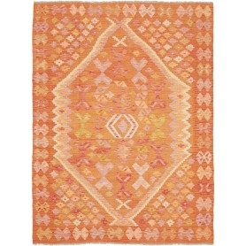 Tappeto Kilim Afghanistan 134x181 Arancio Pesca