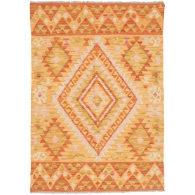 Tappeto Kilim Afghanistan 101x144 Arancione Gia