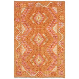 Tappeto Kilim Afghanistan 101x153 Arancio Rosa