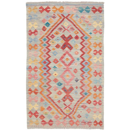 Tappeto Kilim Afghanistan 98x159 Grigio Azzurro