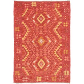 Tappeto Kilim Afghanistan 105x148 Rosso Terraco