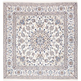 Tappeto Nain Kashmar Persia 198x208 Avorio Blu