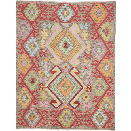 Tappeto Kilim Afghanistan 154x196 Grigio Taupe