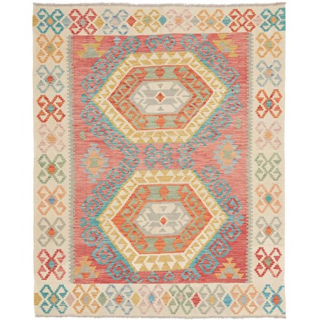 Tappeto Kilim Afghanistan 163x197 Corallo Beige