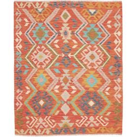Tappeto Kilim Afghanistan 153x191 Arancione Ter