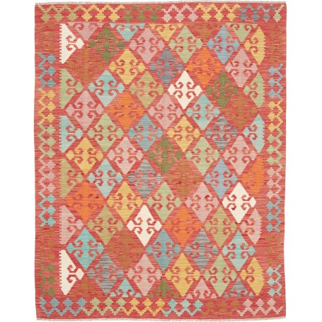 Tappeto Kilim Afghanistan 156x193 Rosso Terraco