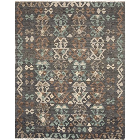 Tappeto Kilim Afghanistan 156x195 Antracite Azz