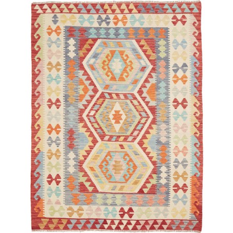 Tappeto Kilim Afghanistan 147x194 Rosso Terraco