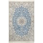 Tappeto Nain 9la Persia Medaglione Azzurro Crema 152x237 Cm