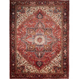Tappeto Gorawan Persia Medaglione Terra Blu 270x355 Cm