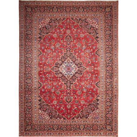 Tappeto Ardakan Persia Medaglione Rosso Blu 300x414 Cm