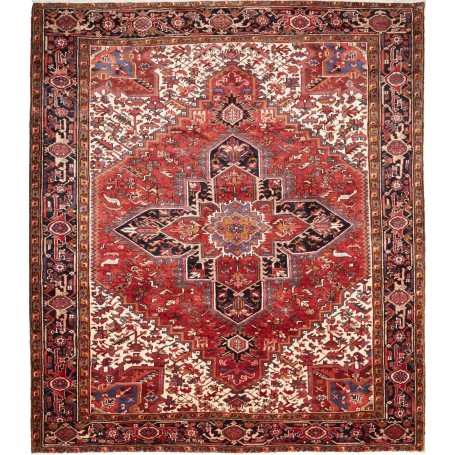 Tappeto Gorawan Persia Medaglione Rosso Crema 250x285 Cm