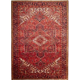 Tappeto Gorawan Persia Geometrico Rosso Blu 250x347 Cm