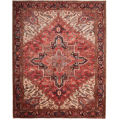 Tappeto Gorawan Persia Geometrico Rosso Crema 262x327 Cm