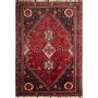 Tappeto Geometrico Rosso Bordeaux Blu Notte 220x323 Cm