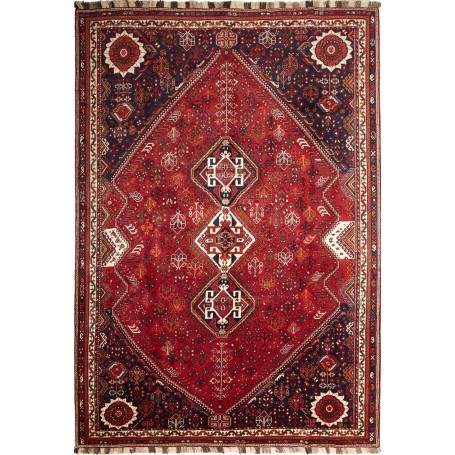 Tappeto Geometrico Rosso Blu 227x328 Cm