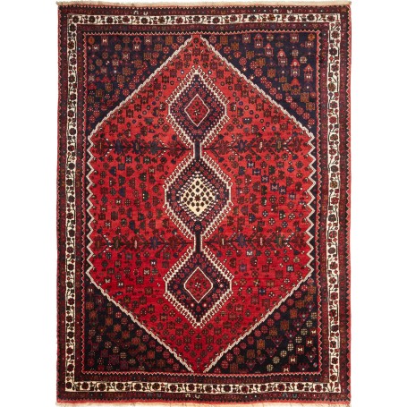 Tappeto Medaglione Rosso Blu 208x285 Cm