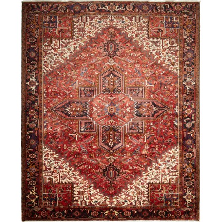 Tappeto Gorawan Persia Medaglione Rosso Crema 290x358 Cm