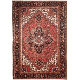 Tappeto Gorawan Persia Medaglione Rosso Nero 202x292 Cm