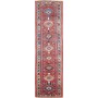 Tappeto Yalameh Persia Astratto Rosso Blu 82x304 Cm