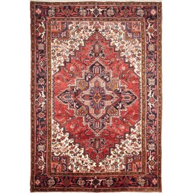 Tappeto Gorawan Persia Medaglione Rosso Blu Scuro 206x300 Cm